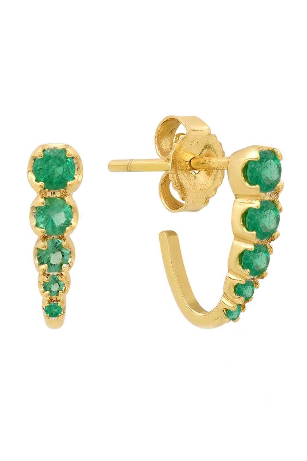 Emerald Medium Graduated Edith Stud Earrings-YELLOW GOLD-JEWELRYFINE JEWELEARRING-JENNIFER MEYER