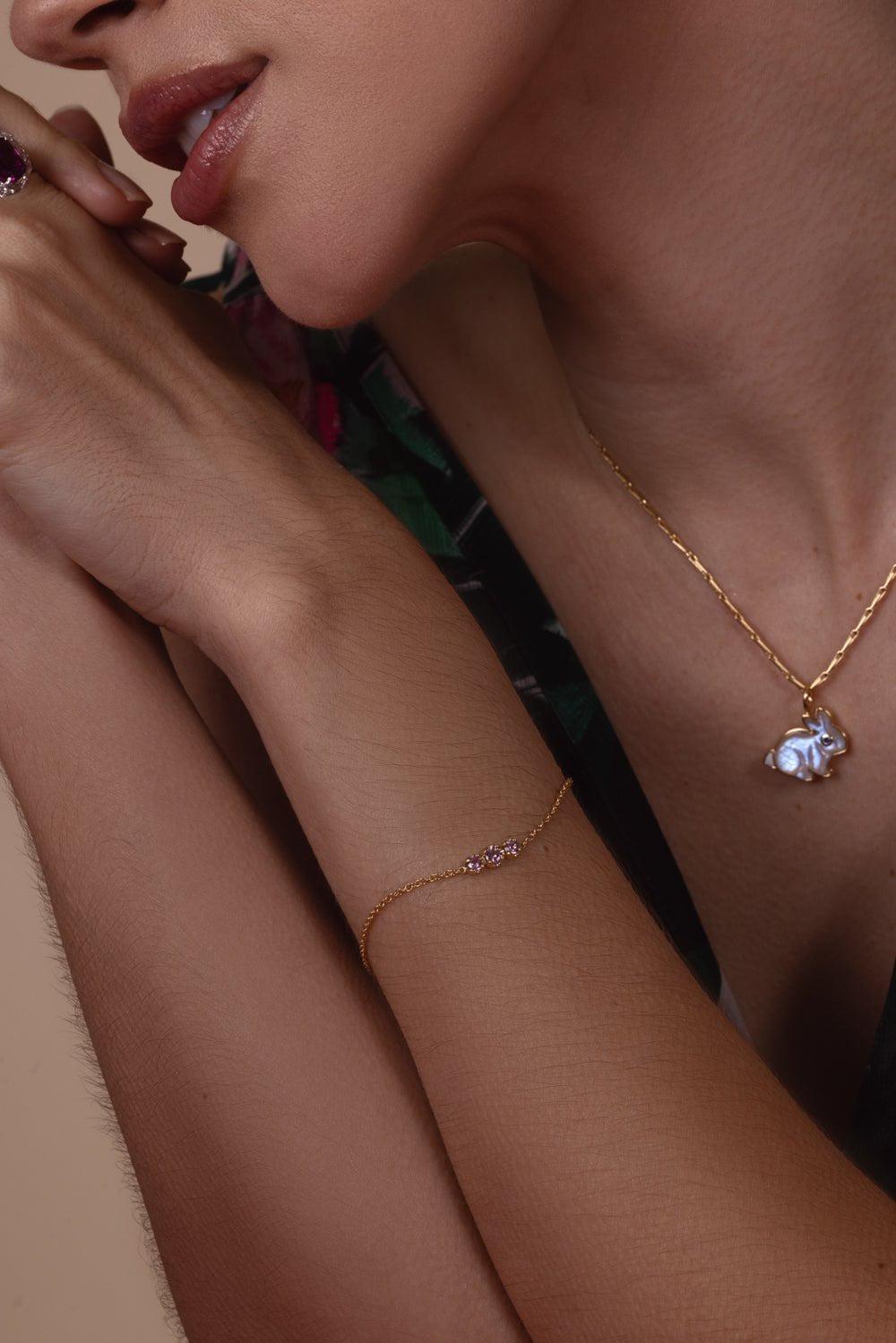 JENNIFER MEYER-Illusion Set Bracelet-YELLOW GOLD