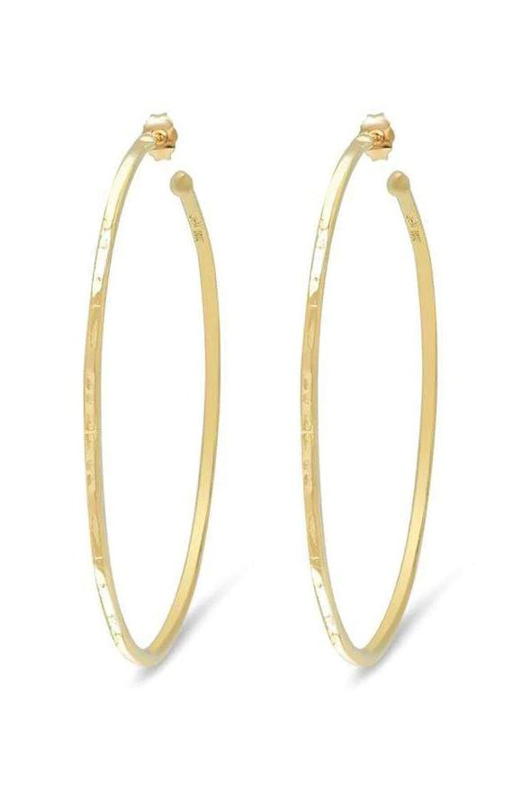 JENNIFER MEYER-Large Hammered Hoops-YELLOW GOLD