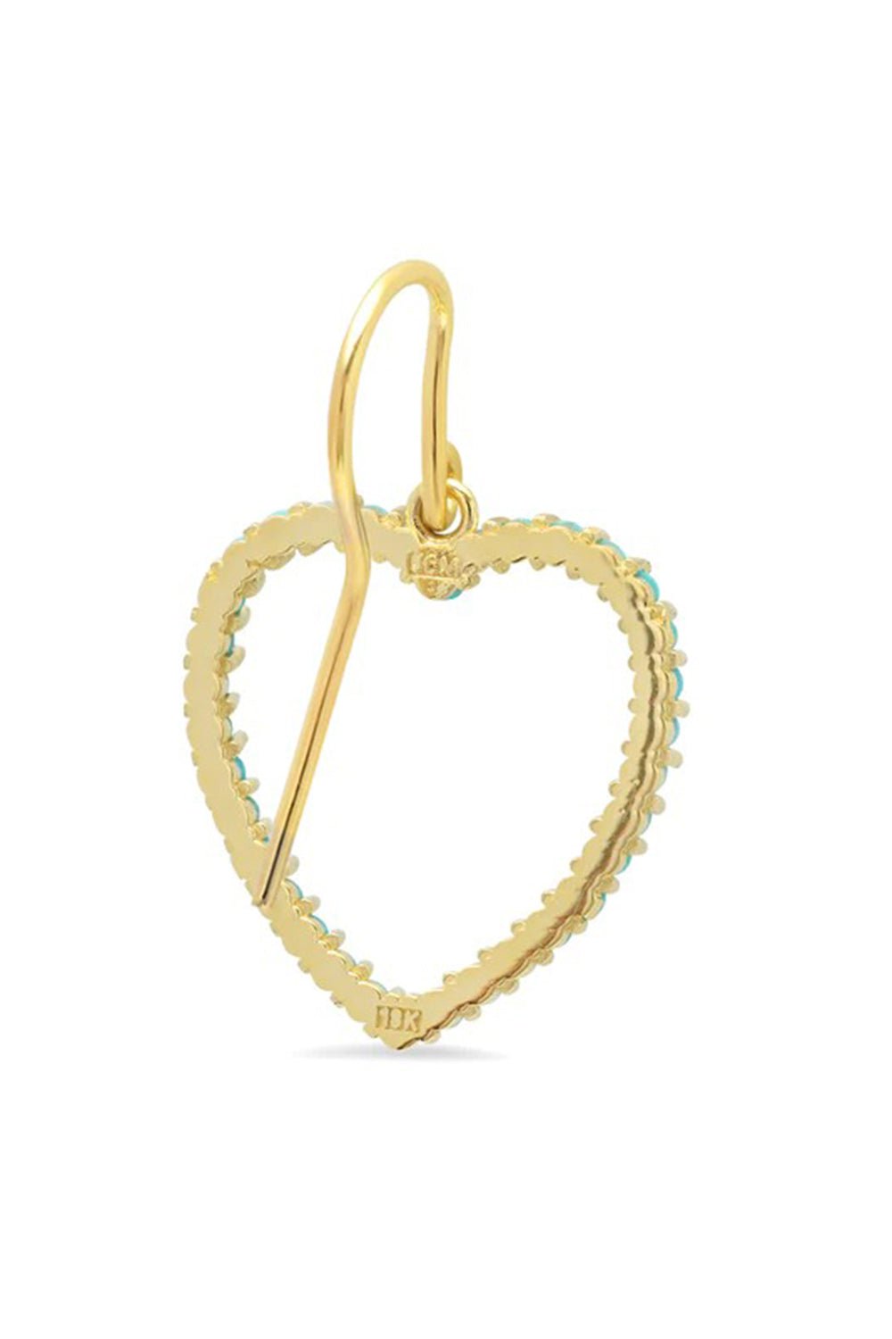 JENNIFER MEYER-Large Open Heart Drop Earrings-YELLOW GOLD