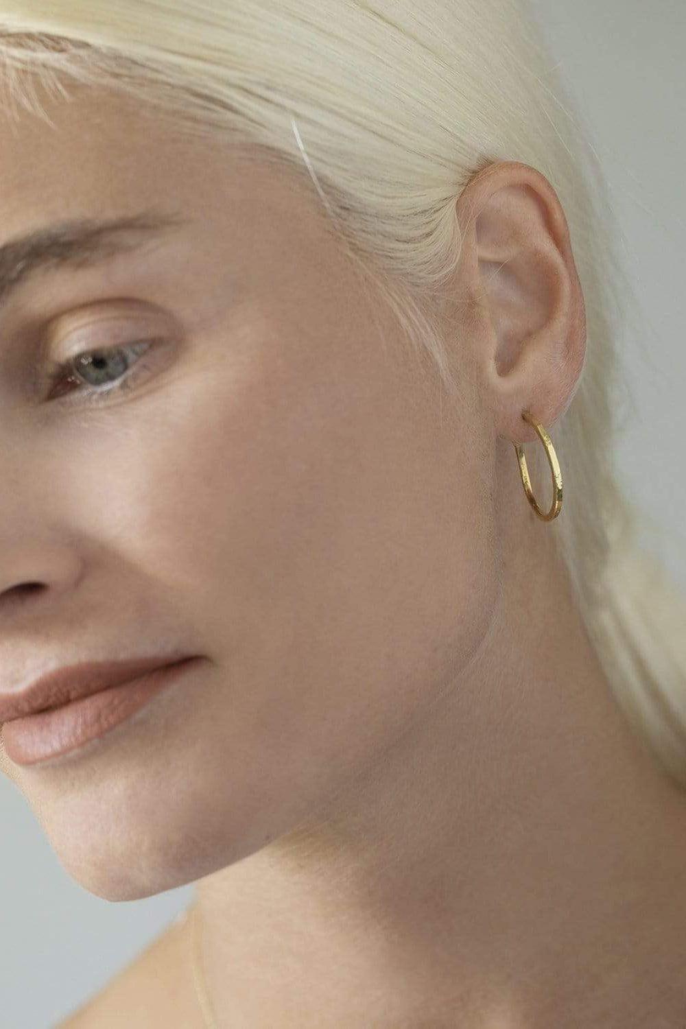 JENNIFER MEYER-Small Hammered Hoops-YELLOW GOLD