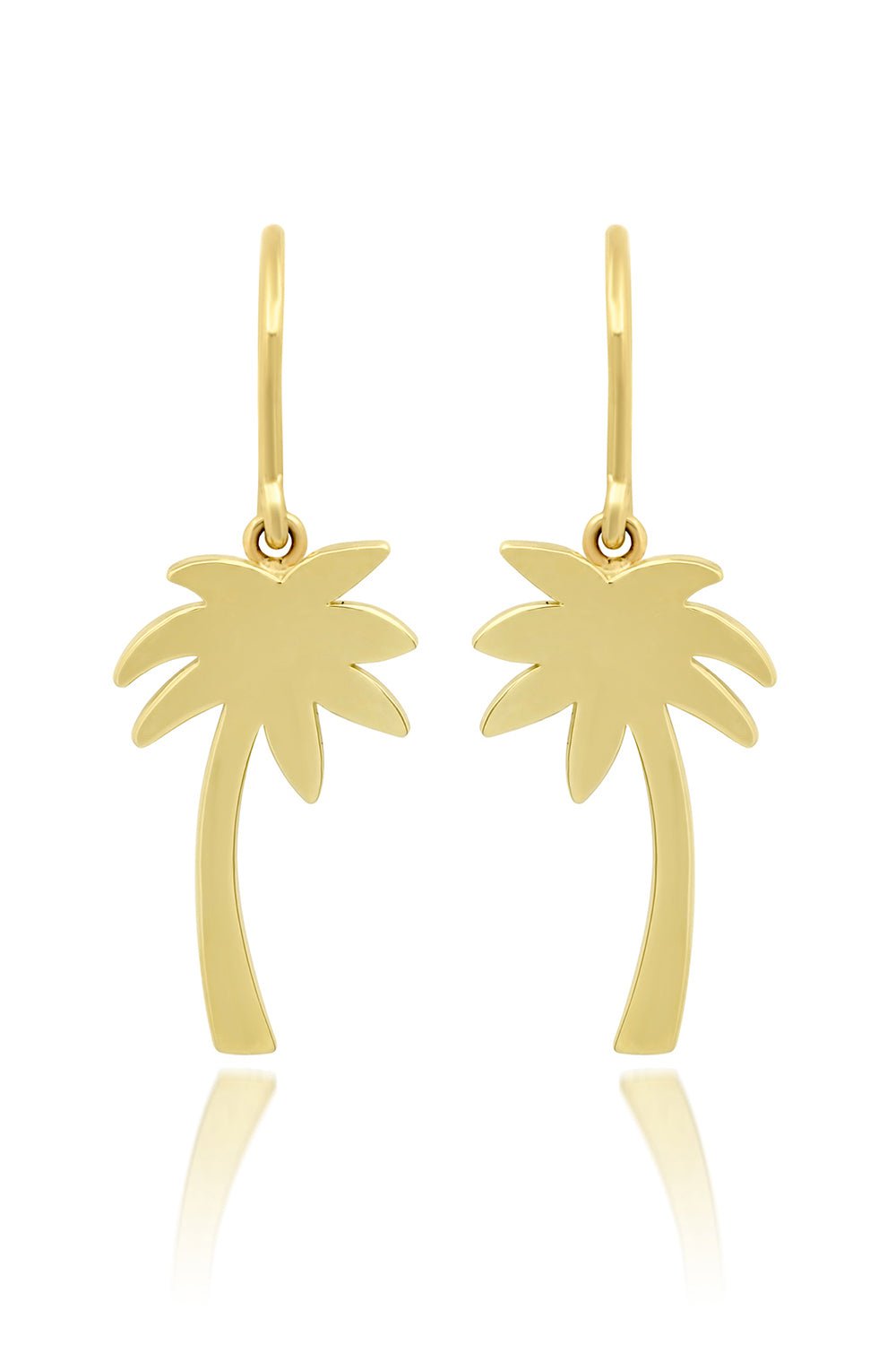 JENNIFER MEYER-Large Palm Tree Earrings-YELLOW GOLD
