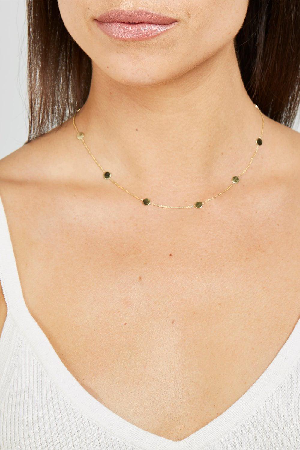 JENNIFER MEYER-Circle Necklace-YELLOW GOLD