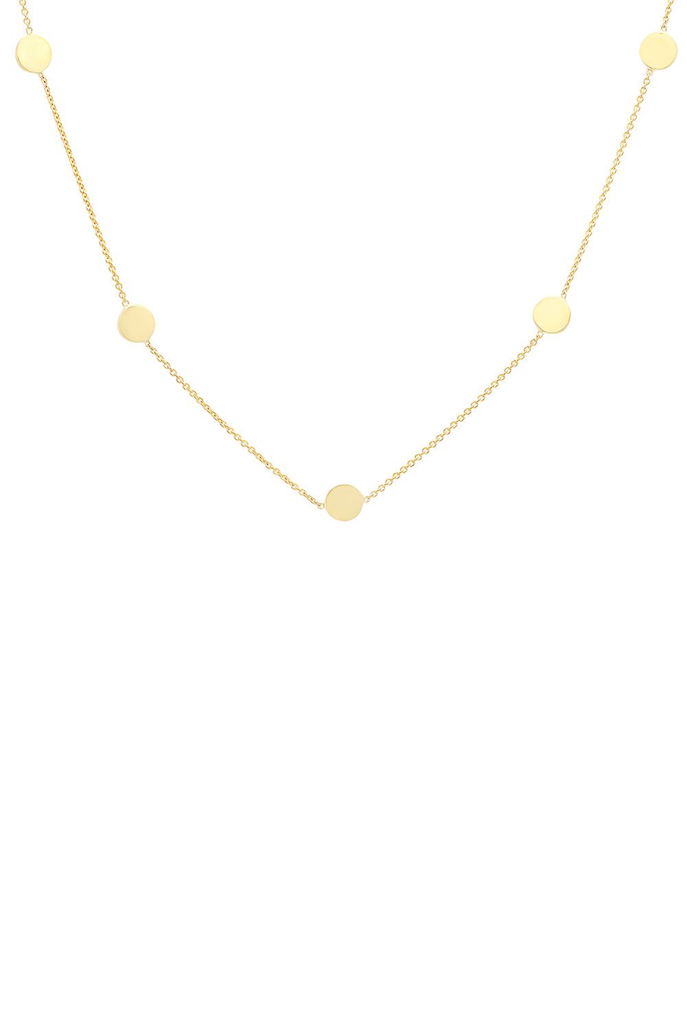 JENNIFER MEYER-Circle Necklace-YELLOW GOLD
