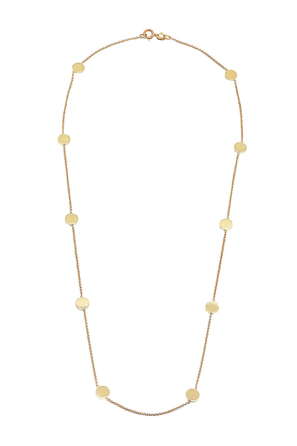 JENNIFER MEYER-Circle Necklace-YELLOW GOLD