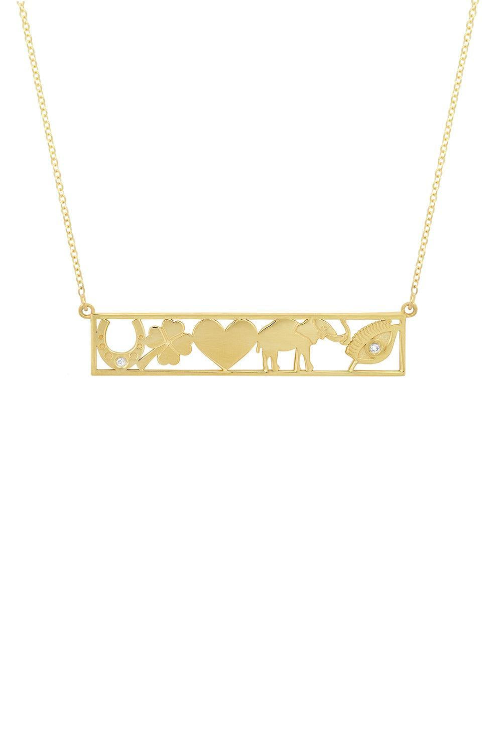 Diamond Good Luck Bar Necklace-YELLOW GOLD-JEWELRYFINE JEWELNECKLACE O-JENNIFER MEYER