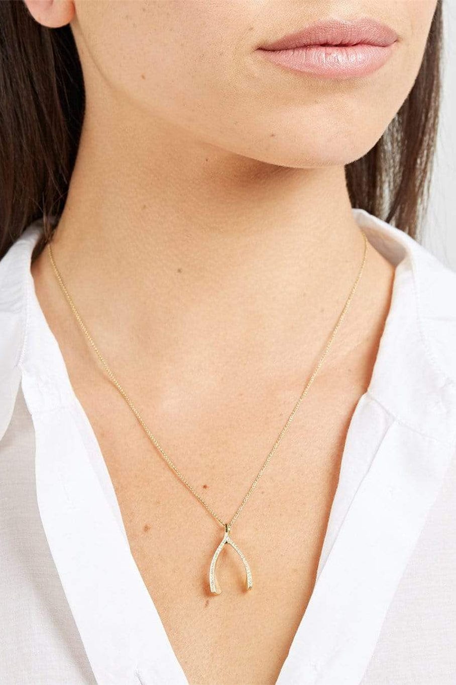 Diamond Wishbone Necklace JENNIFER MEYER – Marissa Collections