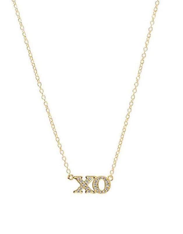 JENNIFER MEYER-Diamond XO Necklace-YELLOW GOLD