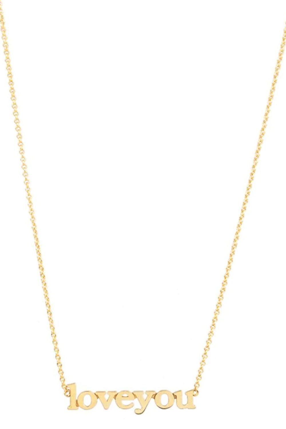 JENNIFER MEYER-Love You Necklace-YELLOW GOLD