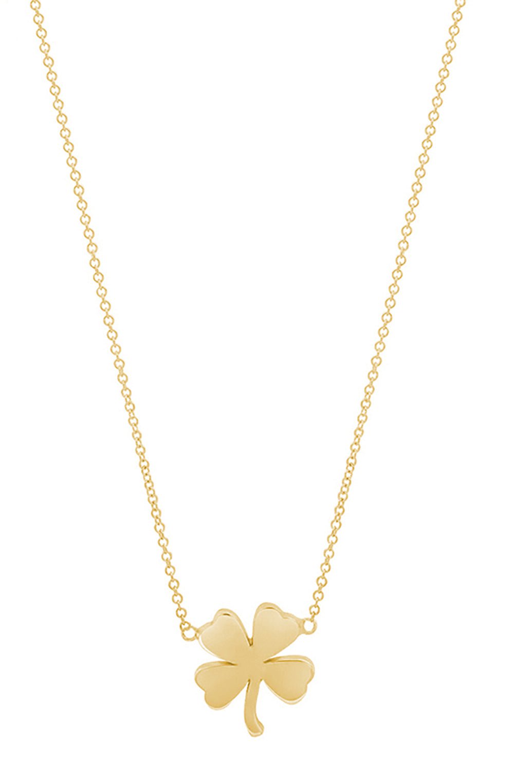 JENNIFER MEYER-Mini Clover Necklace-YELLOW GOLD