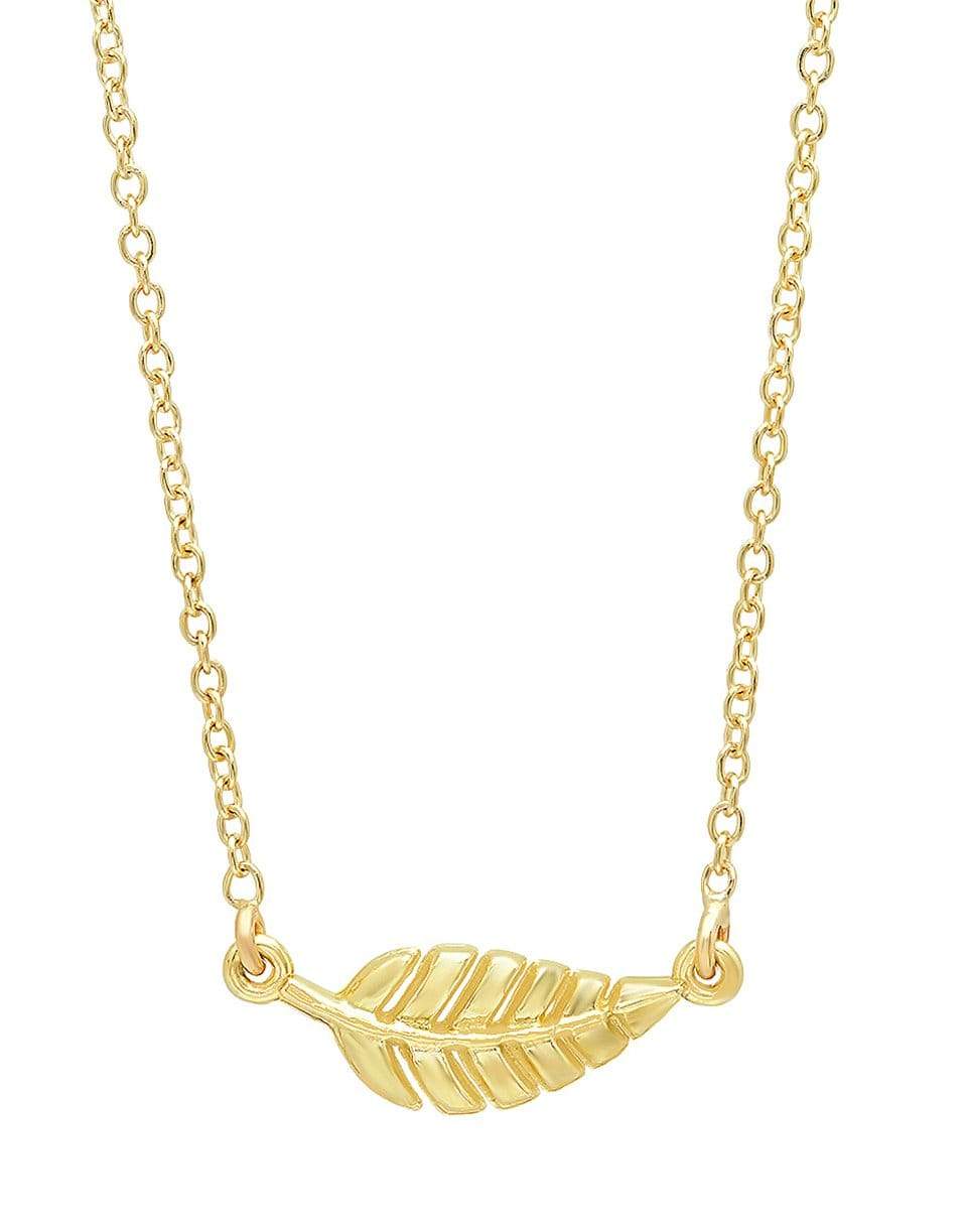 JENNIFER MEYER-Mini Leaf Necklace-YELLOW GOLD