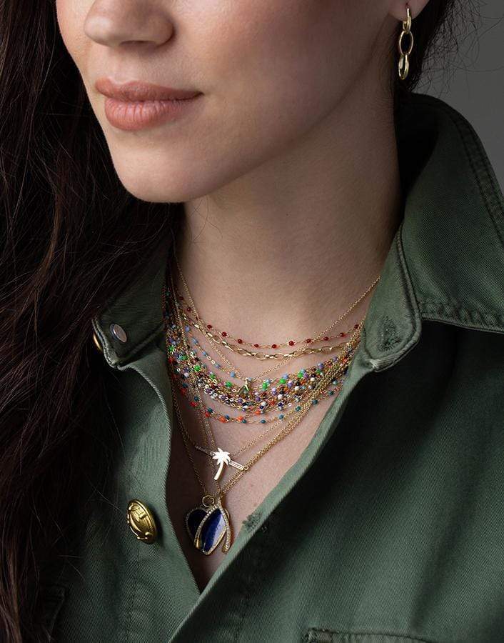 JENNIFER MEYER-Mini Wishbone Necklace-YELLOW GOLD