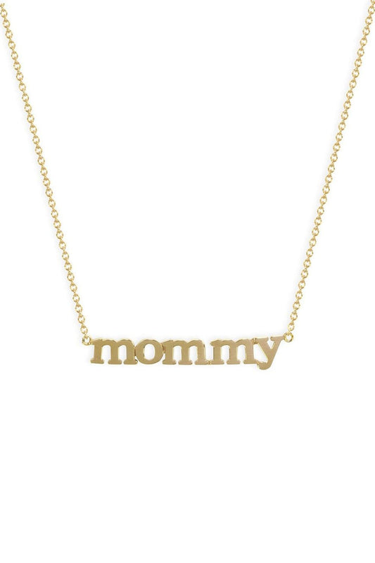 JENNIFER MEYER-Mommy Necklace-YELLOW GOLD