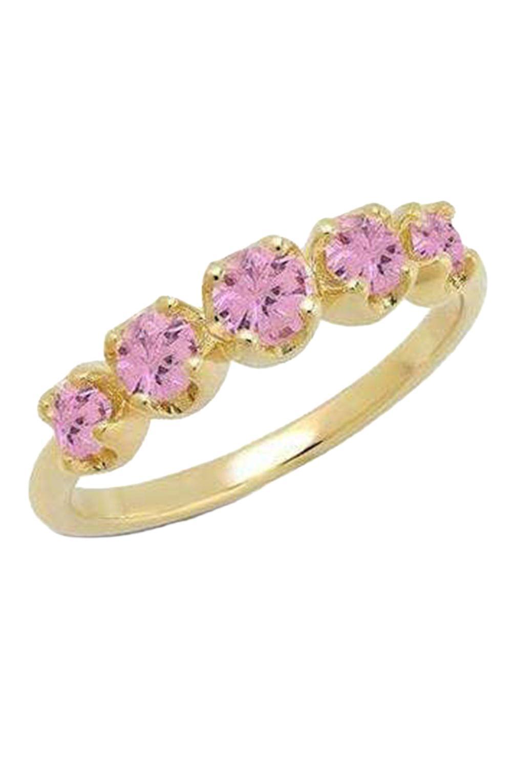 Graduated Pink Sapphire Ring-YELLOW GOLD-6.5-JEWELRYFINE JEWELRING-JENNIFER MEYER