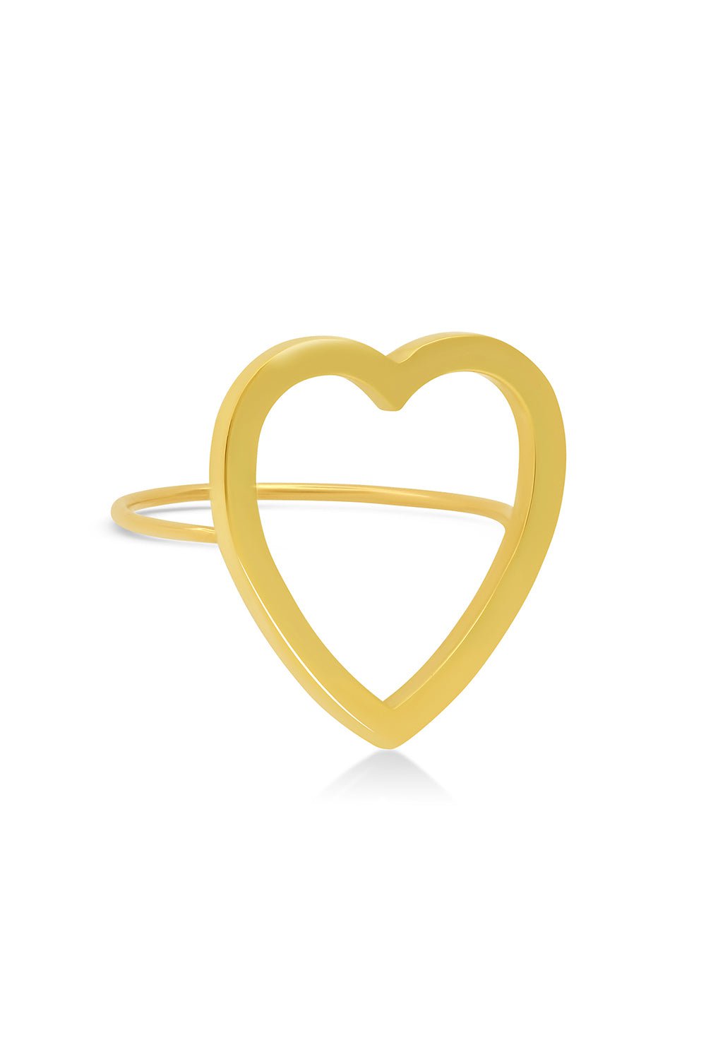 JENNIFER MEYER-Large Open Heart Ring-YELLOW GOLD