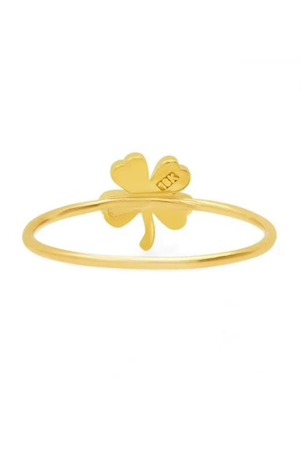 JENNIFER MEYER-Mini Clover Ring-YELLOW GOLD