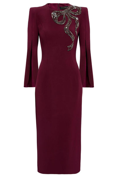 jenny packham purple dress Embellished Gathered Tulle Gown In Purple