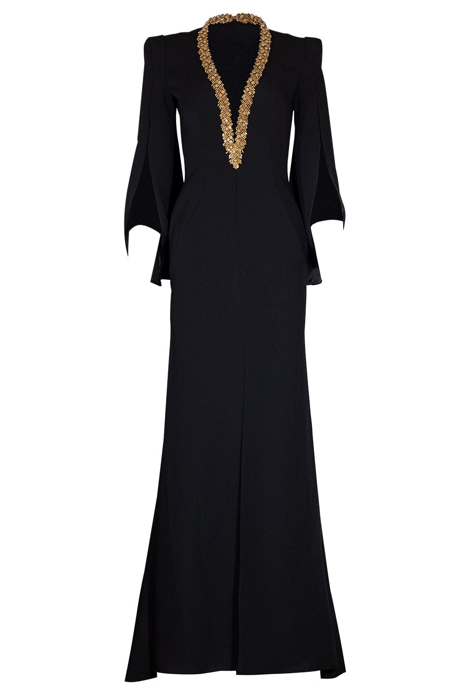 JENNY PACKHAM-Cozumel Embelished Cape Gown-