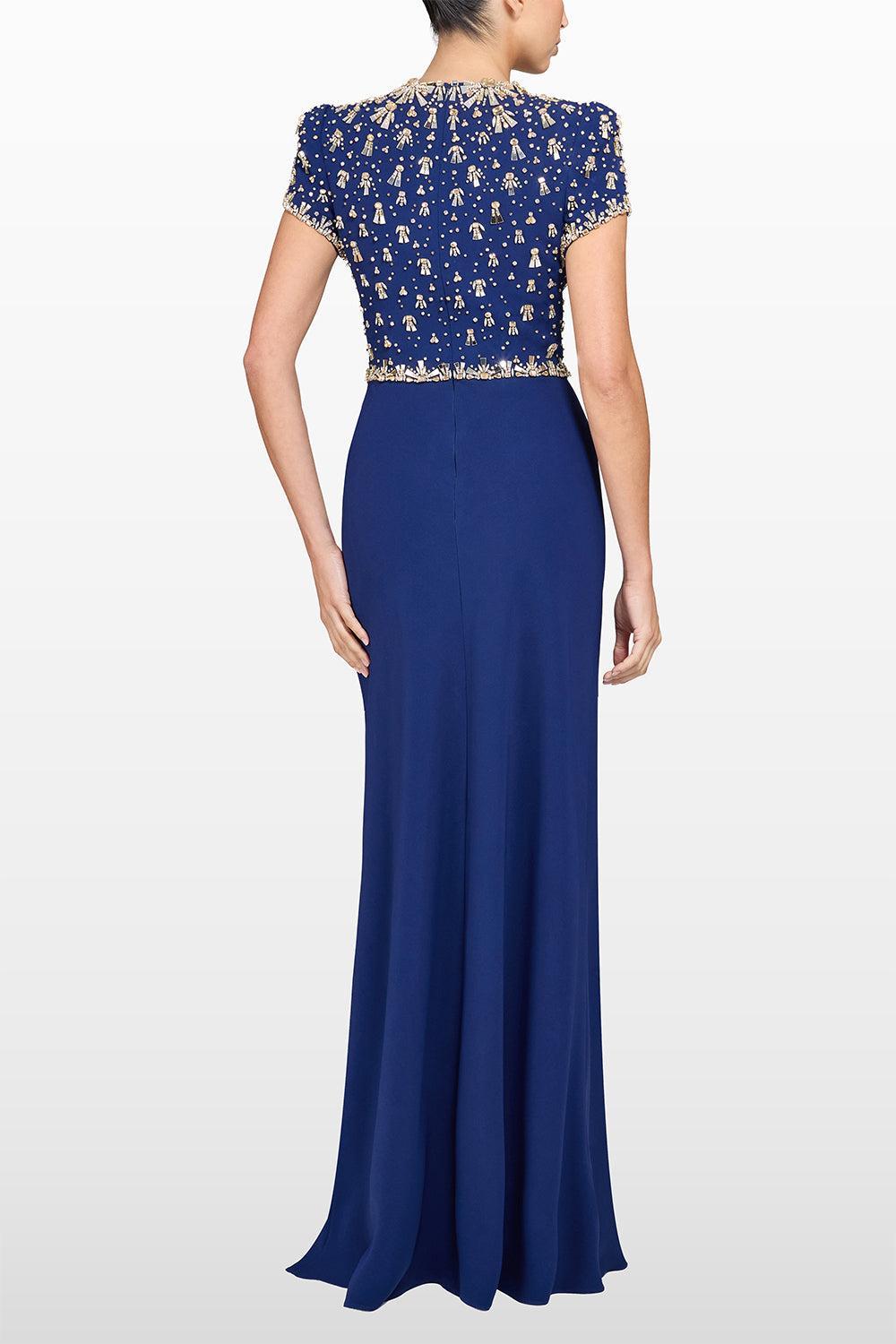 Milla Embellished Gown-BLUE-4-CLOTHINGDRESSGOWN-JENNY PACKHAM
