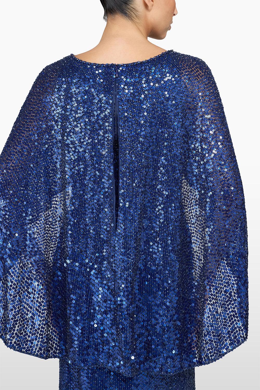  Elvira Sequin Cape Gown-BLUE-8-CLOTHINGDRESSGOWN-JENNY PACKHAM 