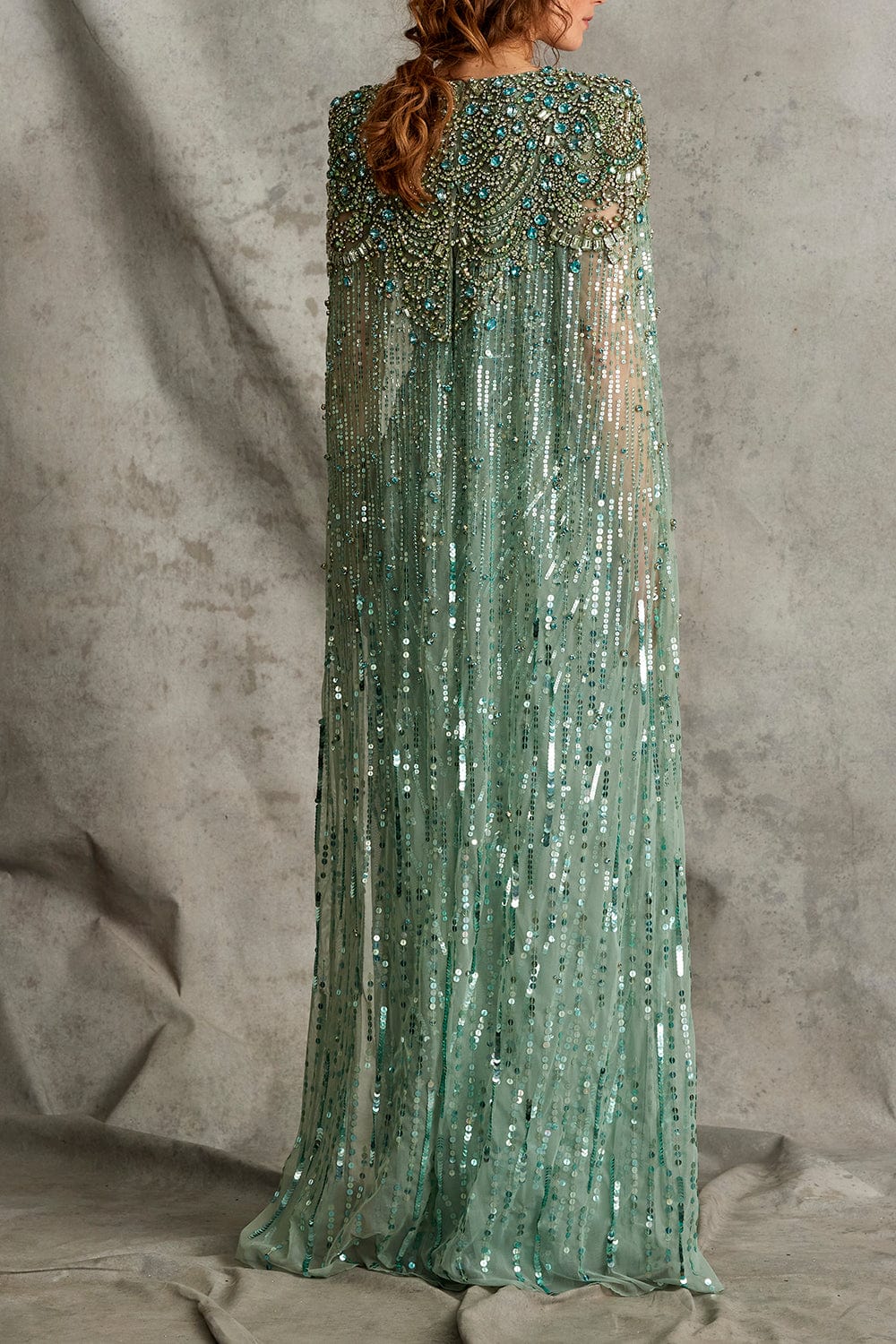 JENNY PACKHAM-Lotus Lady Gown-GENTLE GREEN