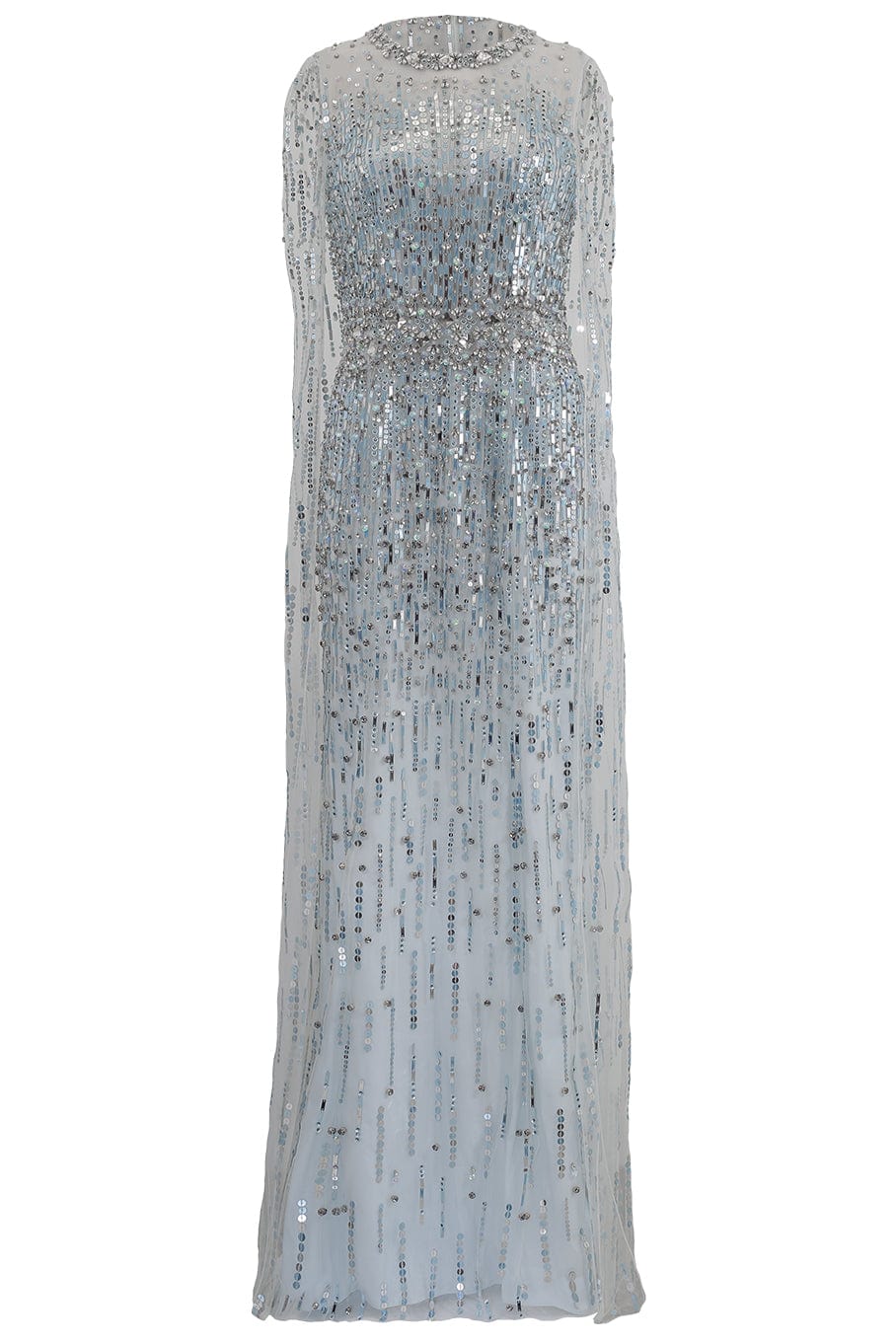 JENNY PACKHAM-Lux Sequin Gown With Cape-