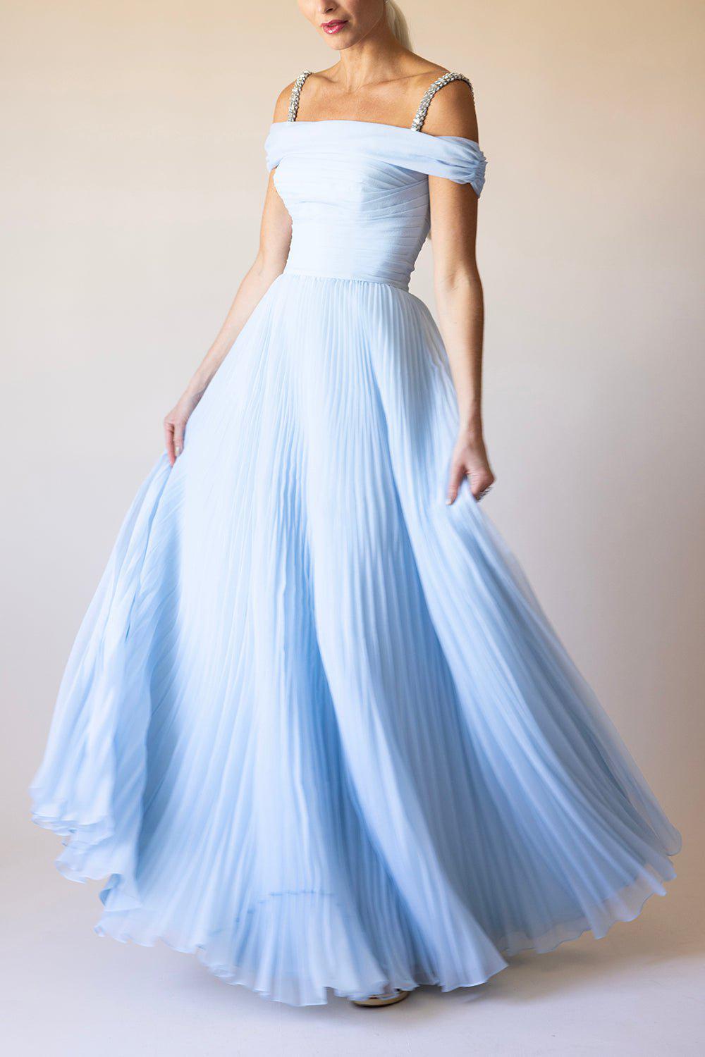 Mara Gown - Smoky Blue | JENNY PACKHAM Marissa Collections Mara Gown - Smoky Blue | JENNY PACKHAM Marissa Collections