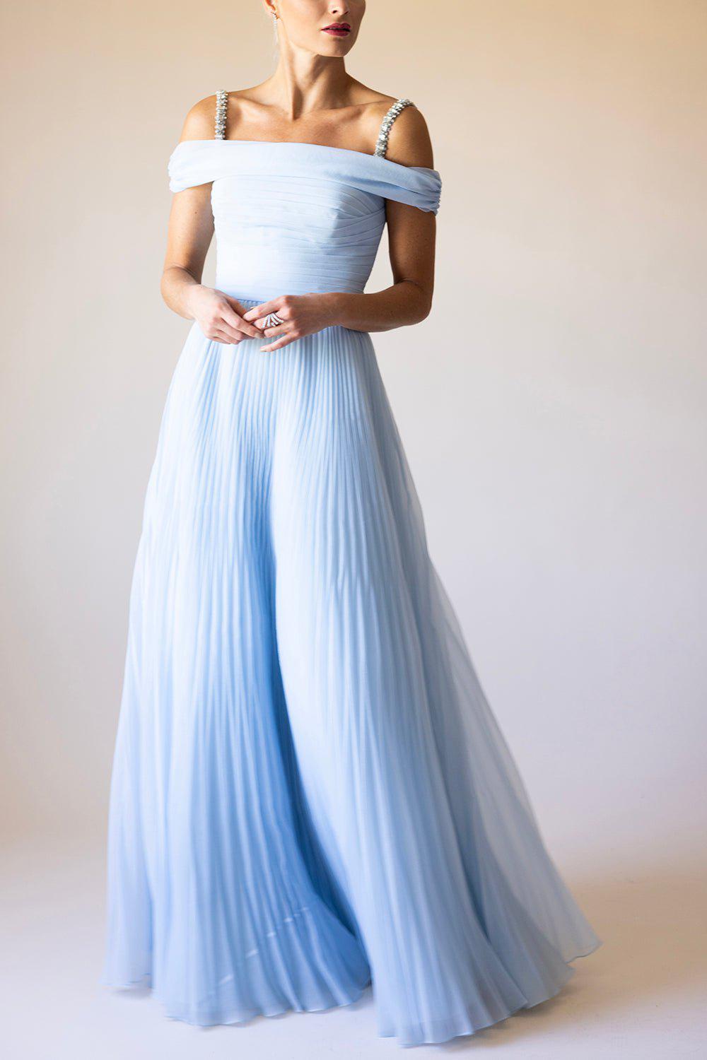 Mara Gown - Smoky Blue | JENNY PACKHAM Marissa Collections Mara Gown - Smoky Blue | JENNY PACKHAM Marissa Collections