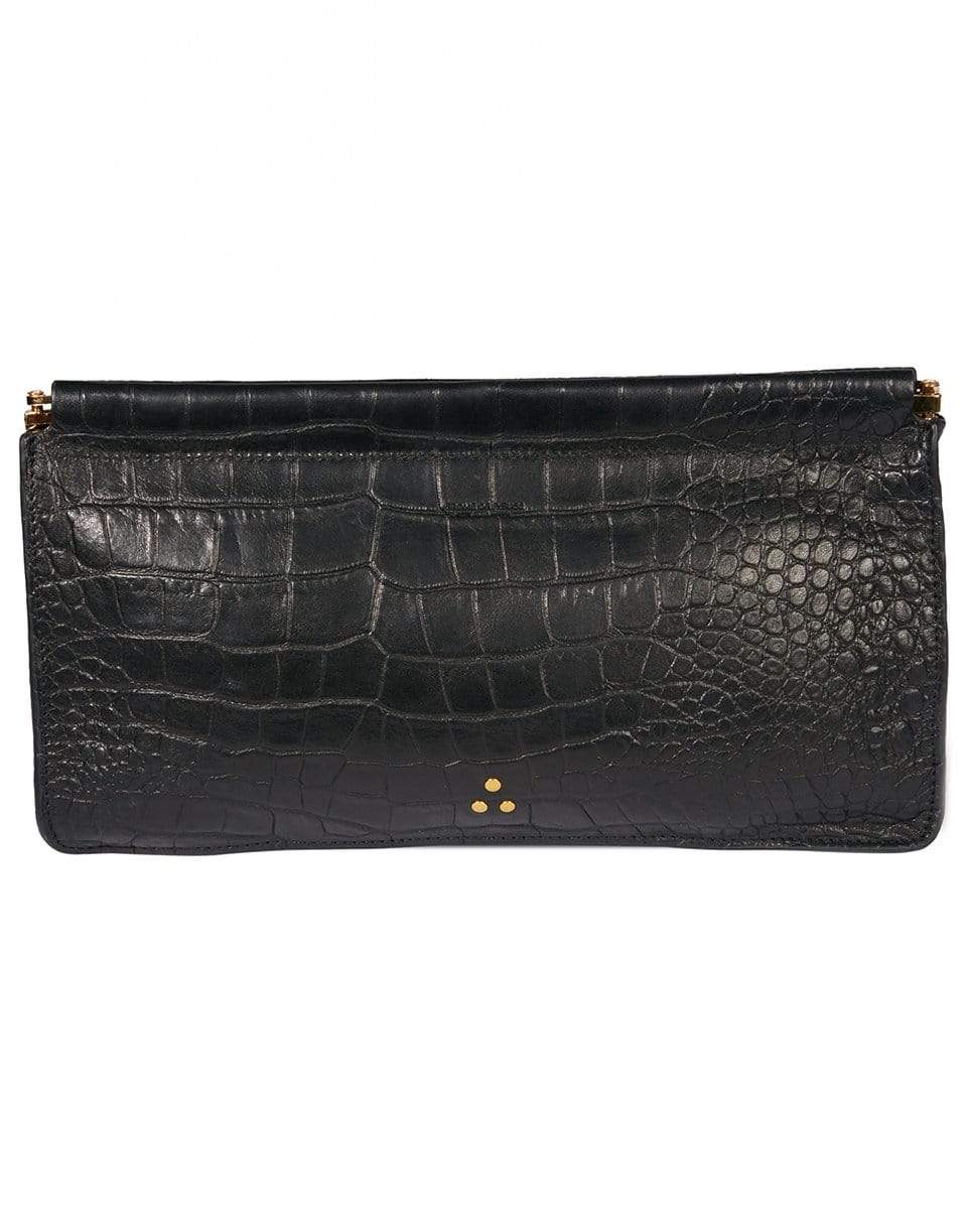 JEROME DREYFUSS-Clic Clac XL Calfskin Ficelle Clutch-CROCO