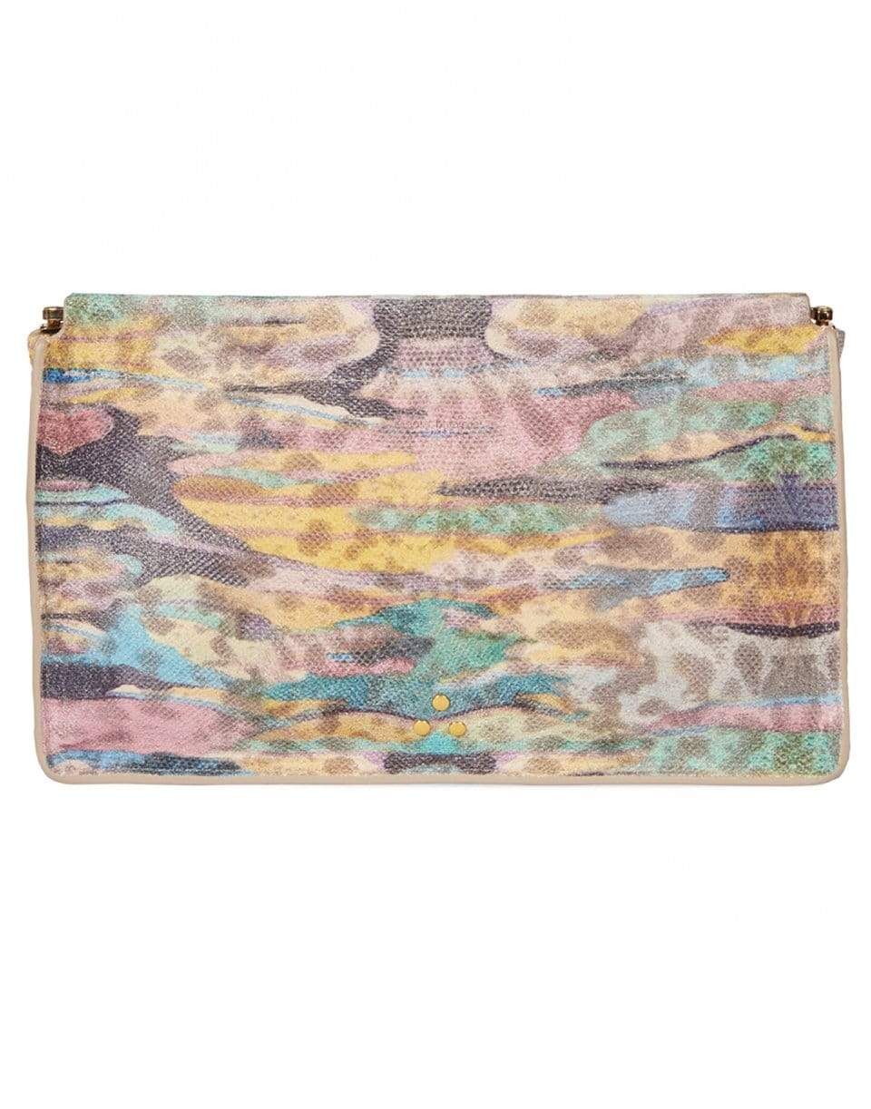 JEROME DREYFUSS-Clic Clac L Split Suede Psyche Clutch-PSYCHE