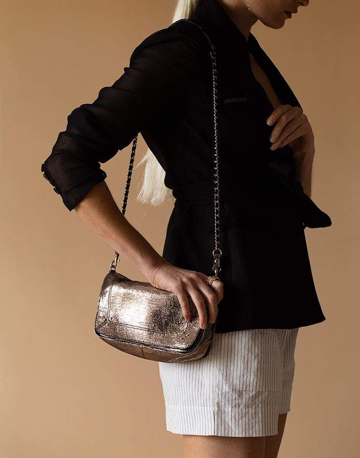 JEROME DREYFUSS-Bobi S Goatskin Bag-LAME