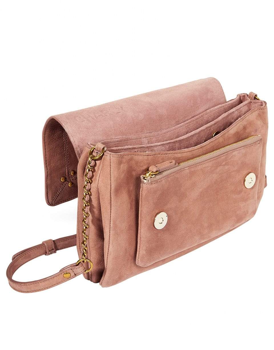 JEROME DREYFUSS-Charly M Taurillion Leather Shoulder Bag-ROSE