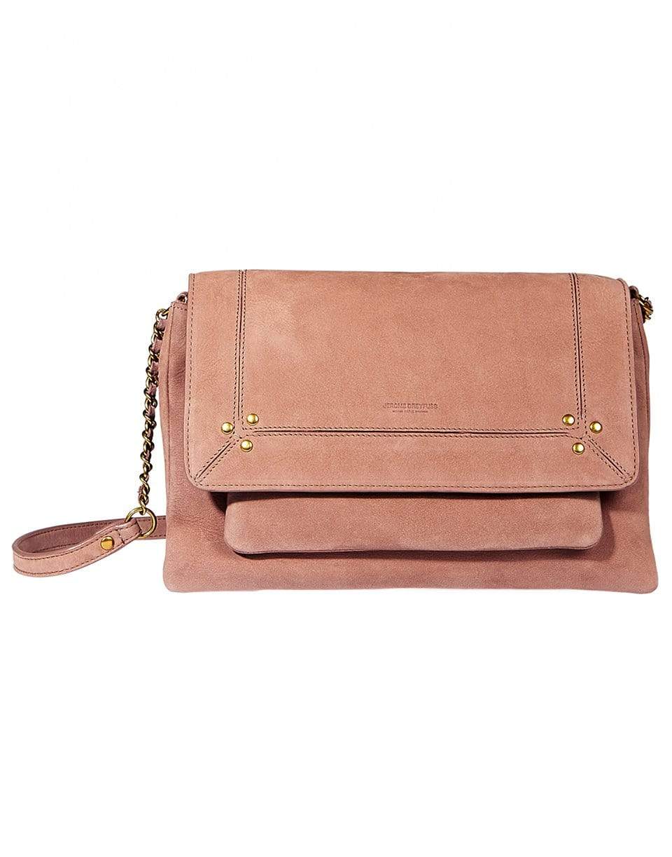 JEROME DREYFUSS-Charly M Taurillion Leather Shoulder Bag-ROSE