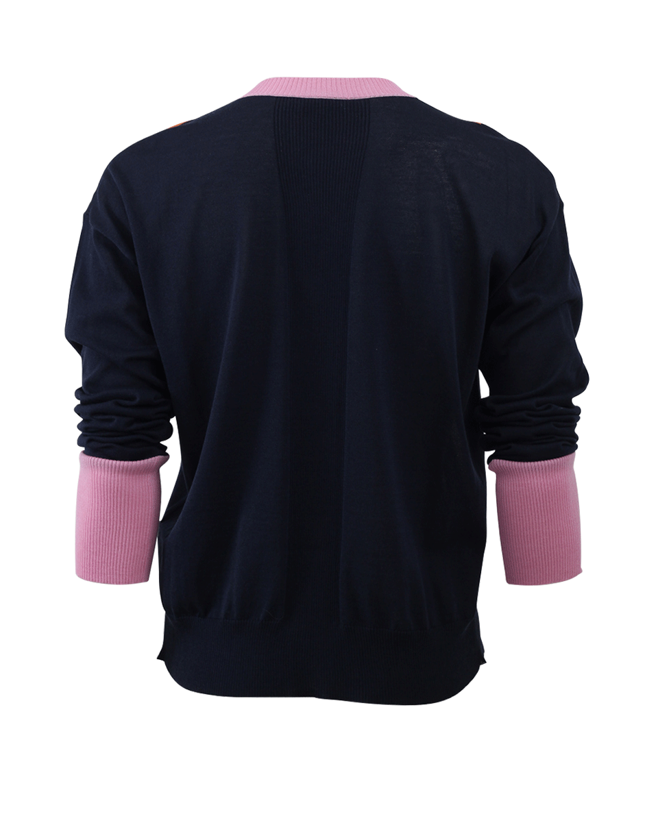 JIL SANDER-Color Block Cardigan-