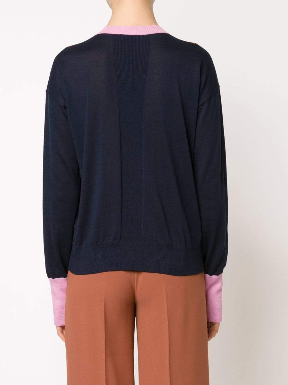 JIL SANDER-Color Block Cardigan-