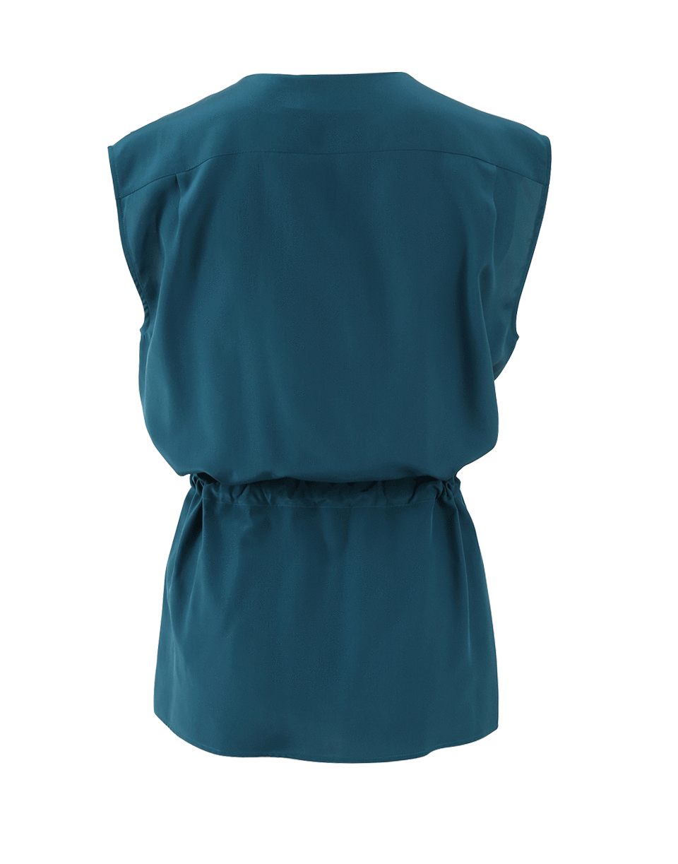 JIL SANDER-Ruffle Drawstring Waist Top-