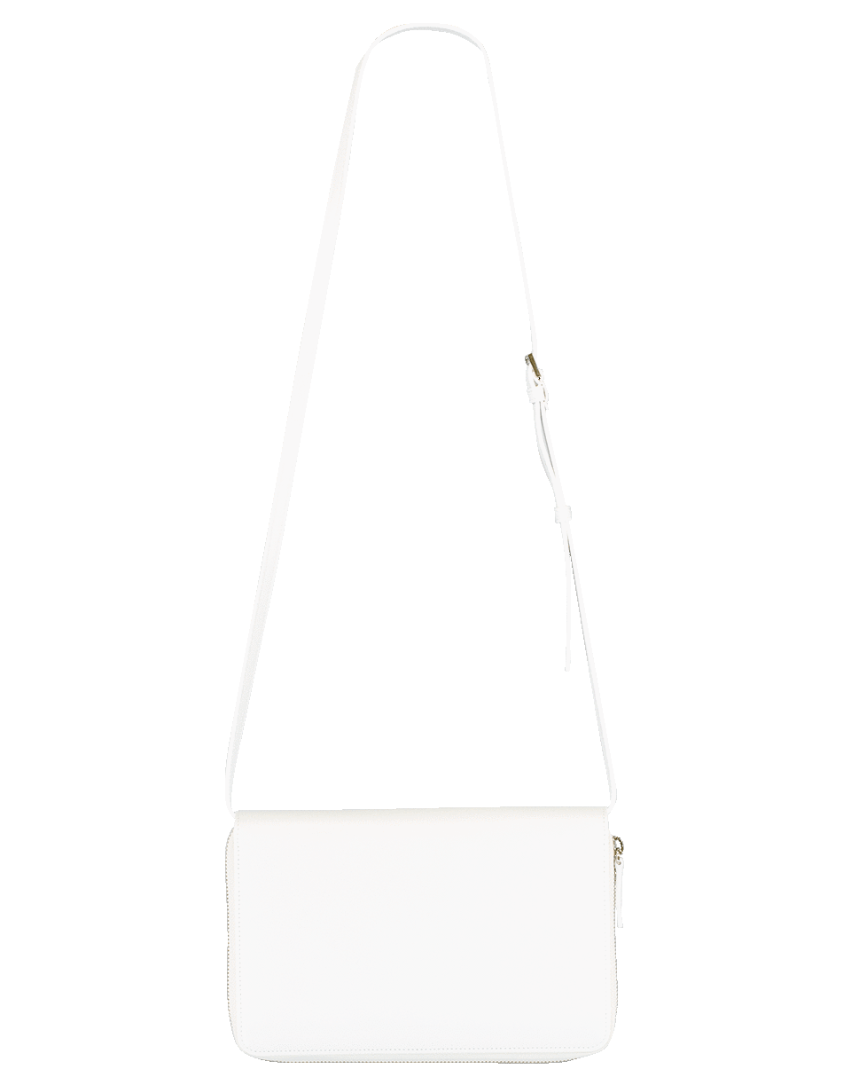 JIL SANDER-Double Zip Wallet Shoulder Bag-WHITE