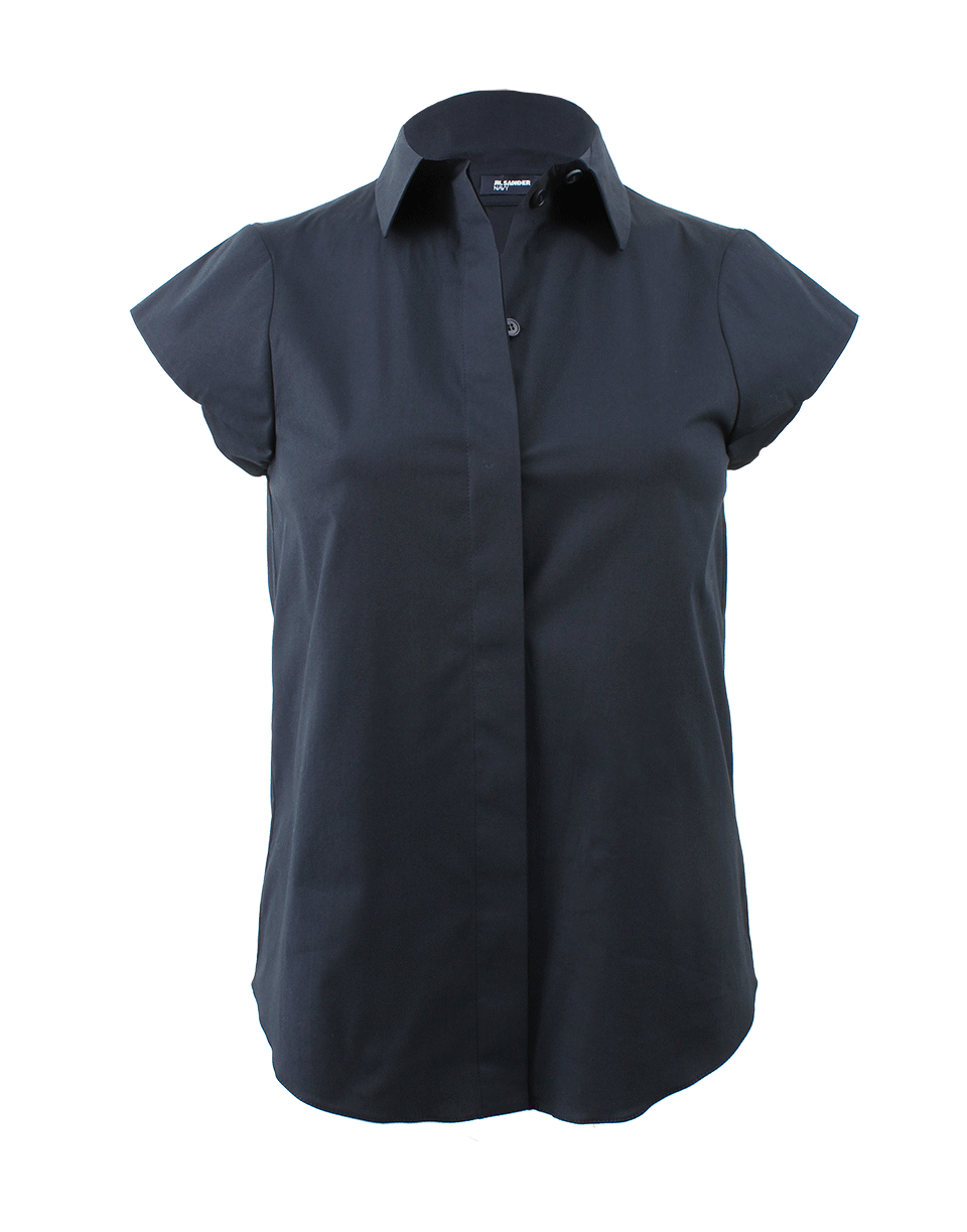 JIL SANDER NAVY-Button Up Blouse-