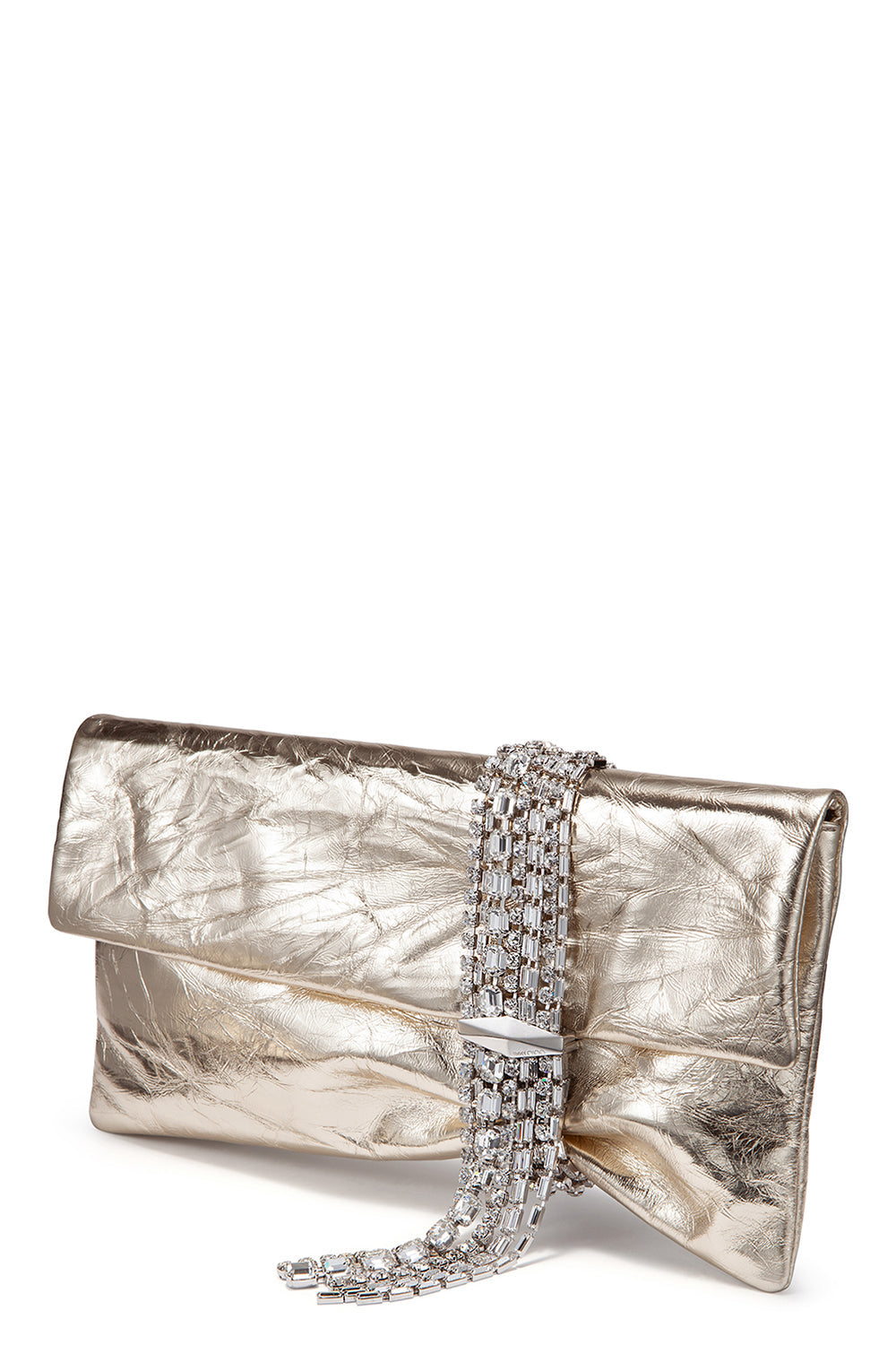 JIMMY CHOO-Zandra Clutch - Light Platinum Silver-LTPLTSIL