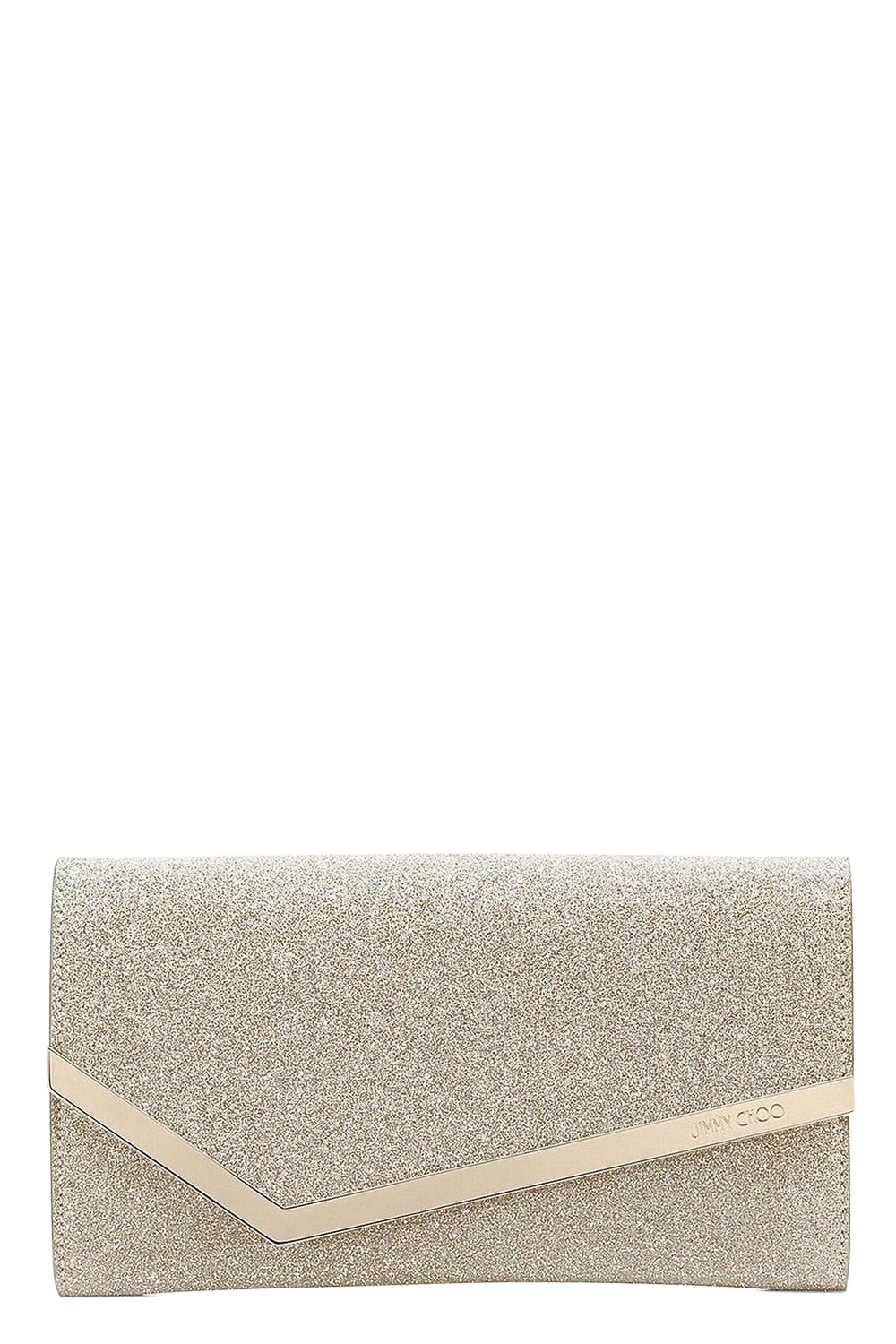 Emmie Glitter Clutch - Platinum Ice-PLTNMICE-O/S-HANDBAGCLUTCHES-JIMMY CHOO