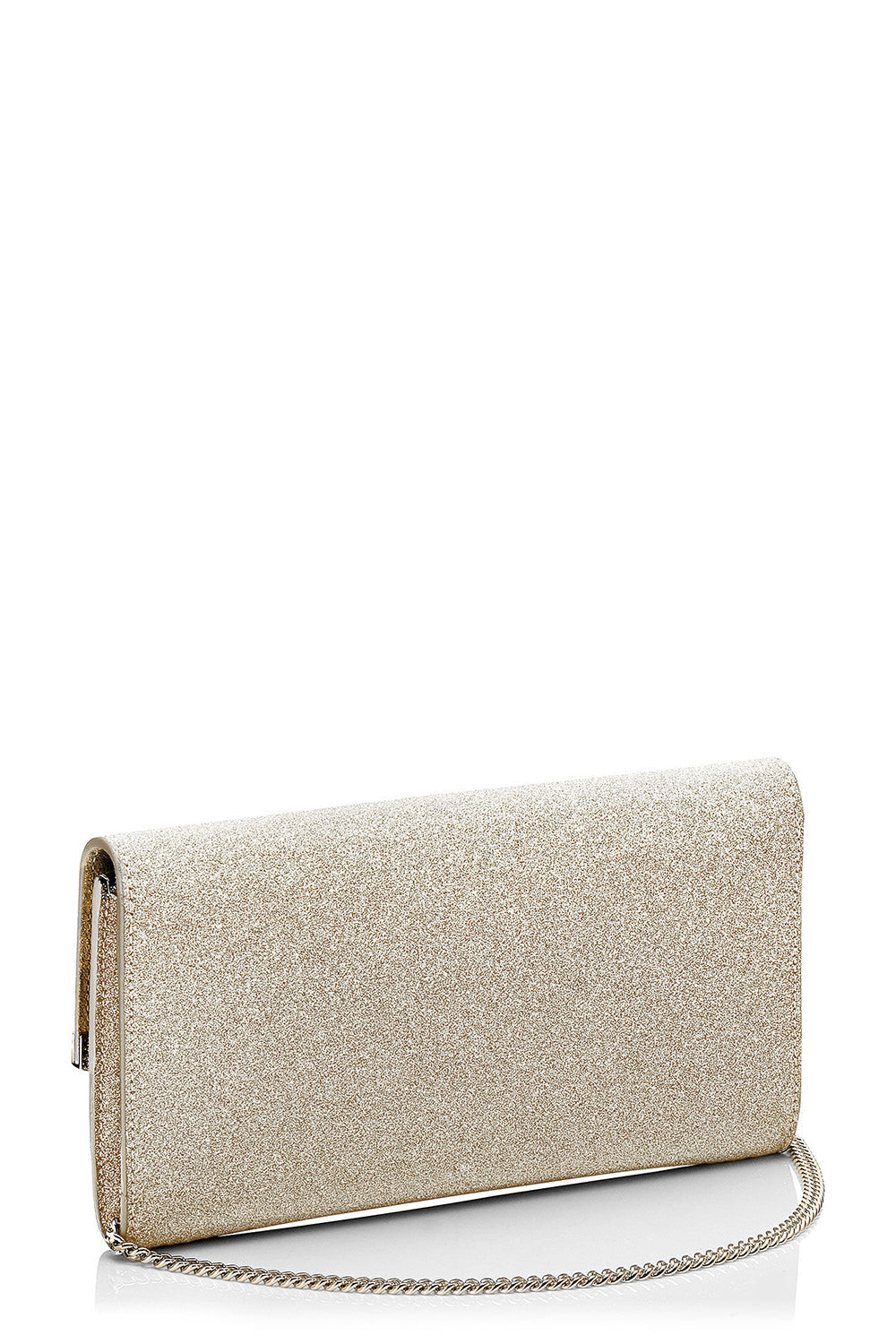 Emmie Glitter Clutch - Platinum Ice-PLTNMICE-O/S-HANDBAGCLUTCHES-JIMMY CHOO