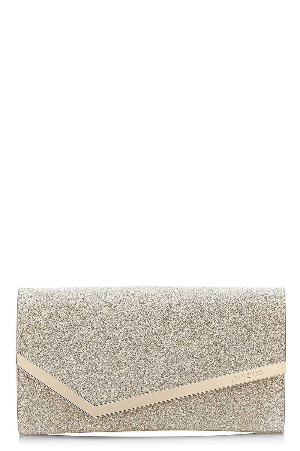 Emmie Glitter Clutch - Platinum Ice-PLTNMICE-O/S-HANDBAGCLUTCHES-JIMMY CHOO