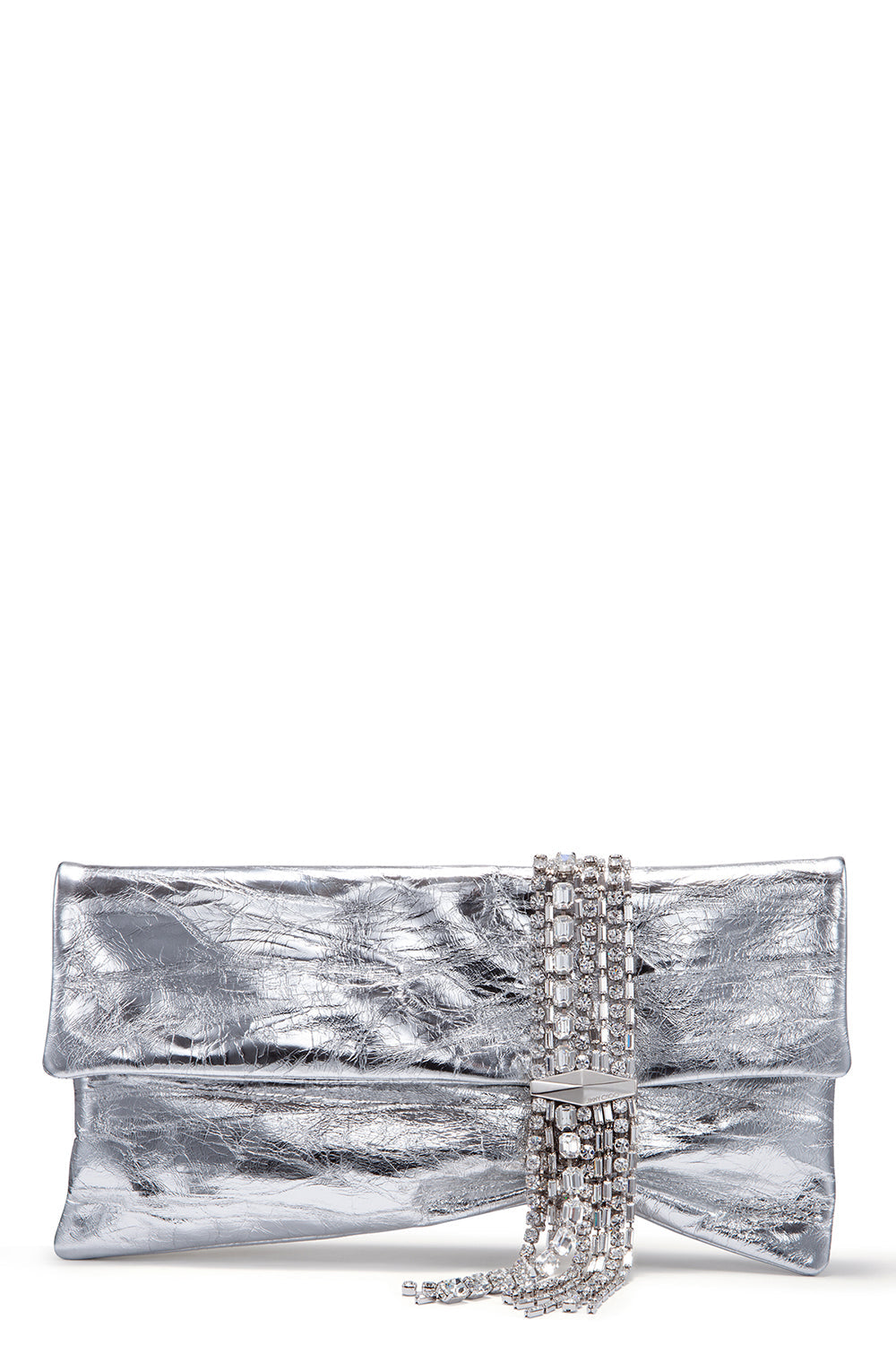 JIMMY CHOO-Zandra Clutch - Silver-SILVSILV