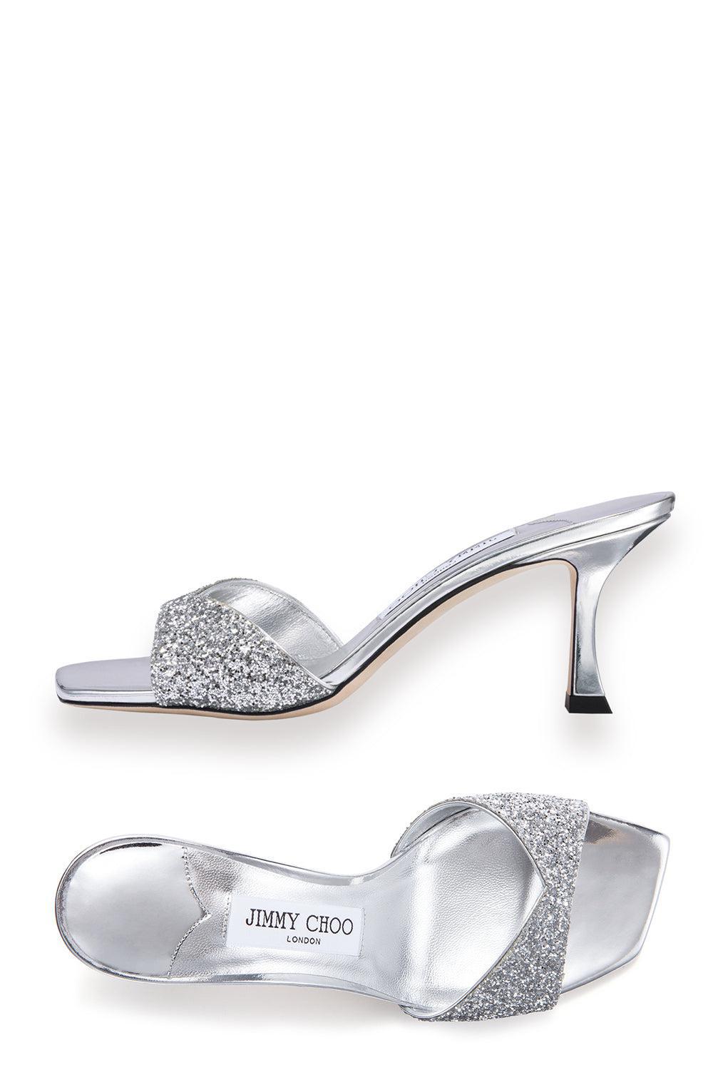 Skye 70 Mule - Silver Glitter | JIMMY CHOO – Marissa Collections