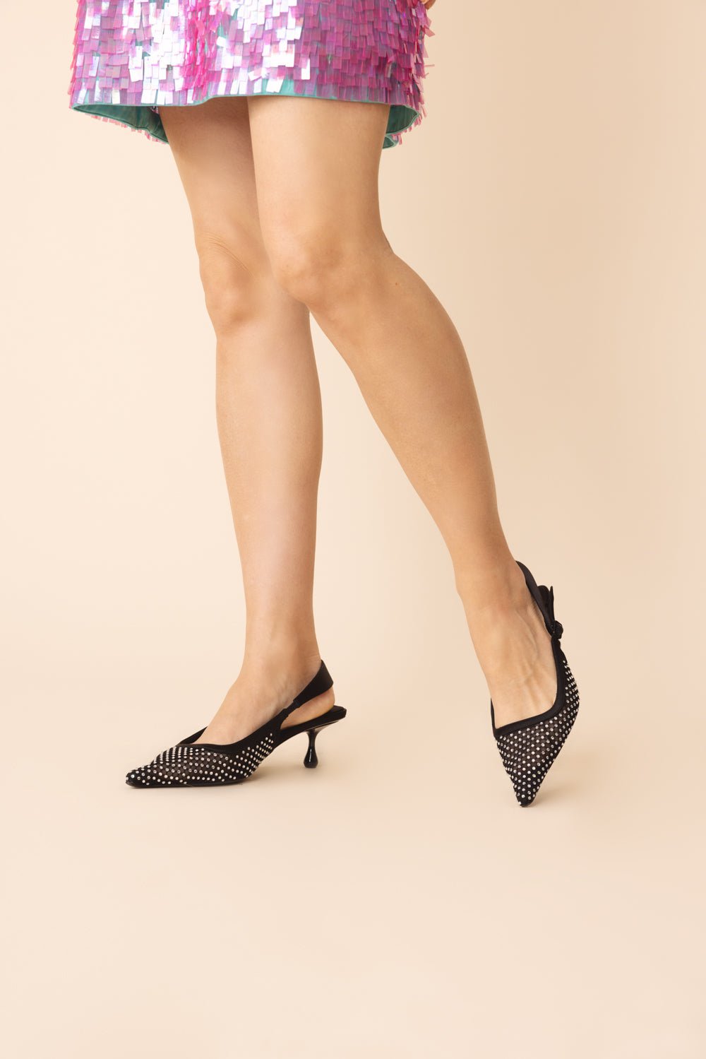 【関税込み】Jimmy Choo ブラック Amel 50 ヒール Amel 50 | Black Nappa Leather Sling Back Pumps | New