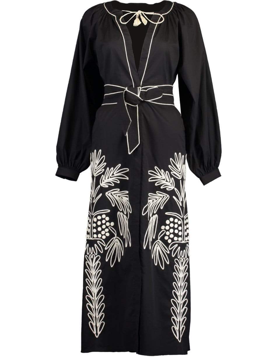 JOHANNA ORTIZ-Black Real Expedition Embroidered Dress-