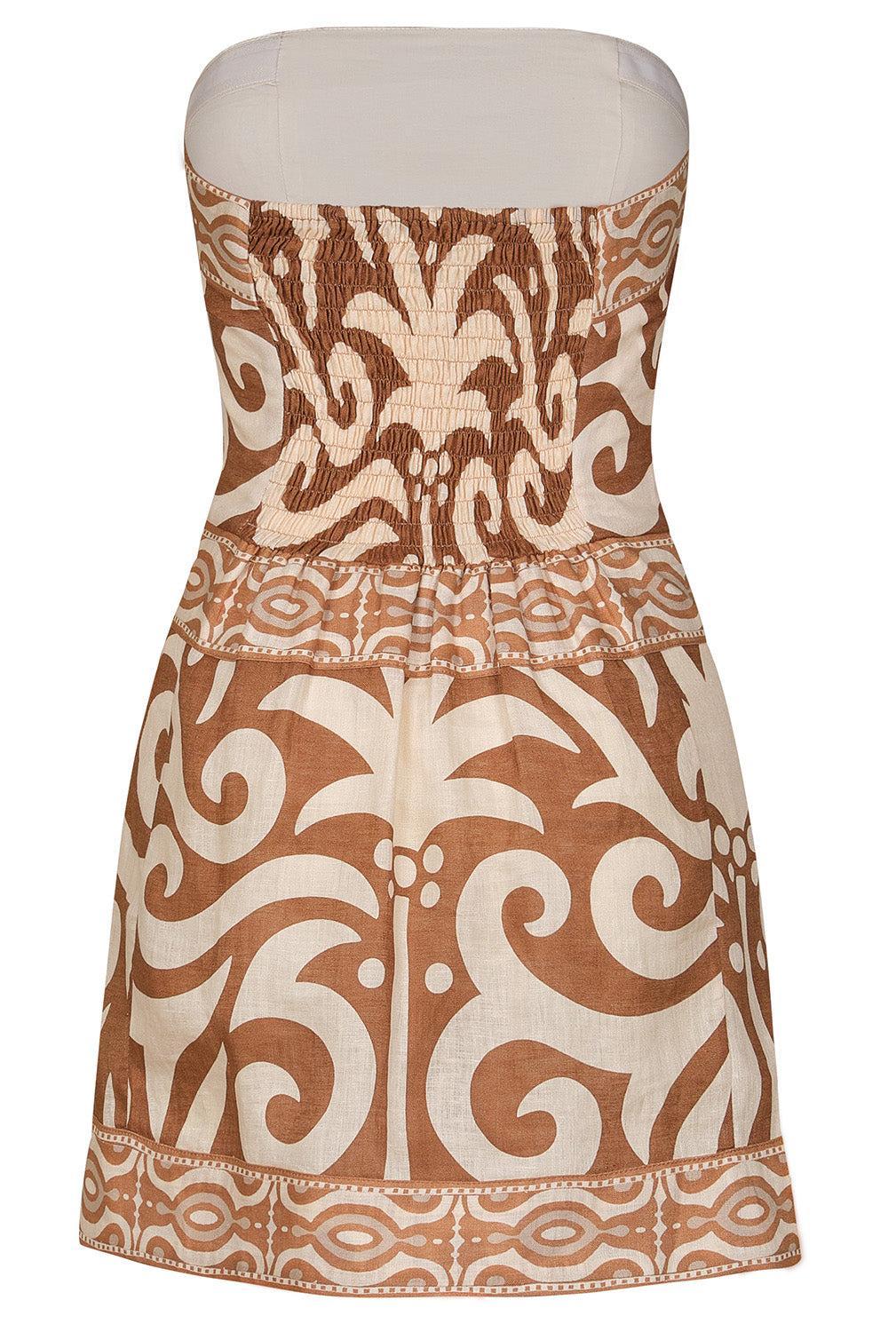 Raiz Ritual Dress-CML/ECRU-2-CLOTHINGDRESSCASUAL-JOHANNA ORTIZ