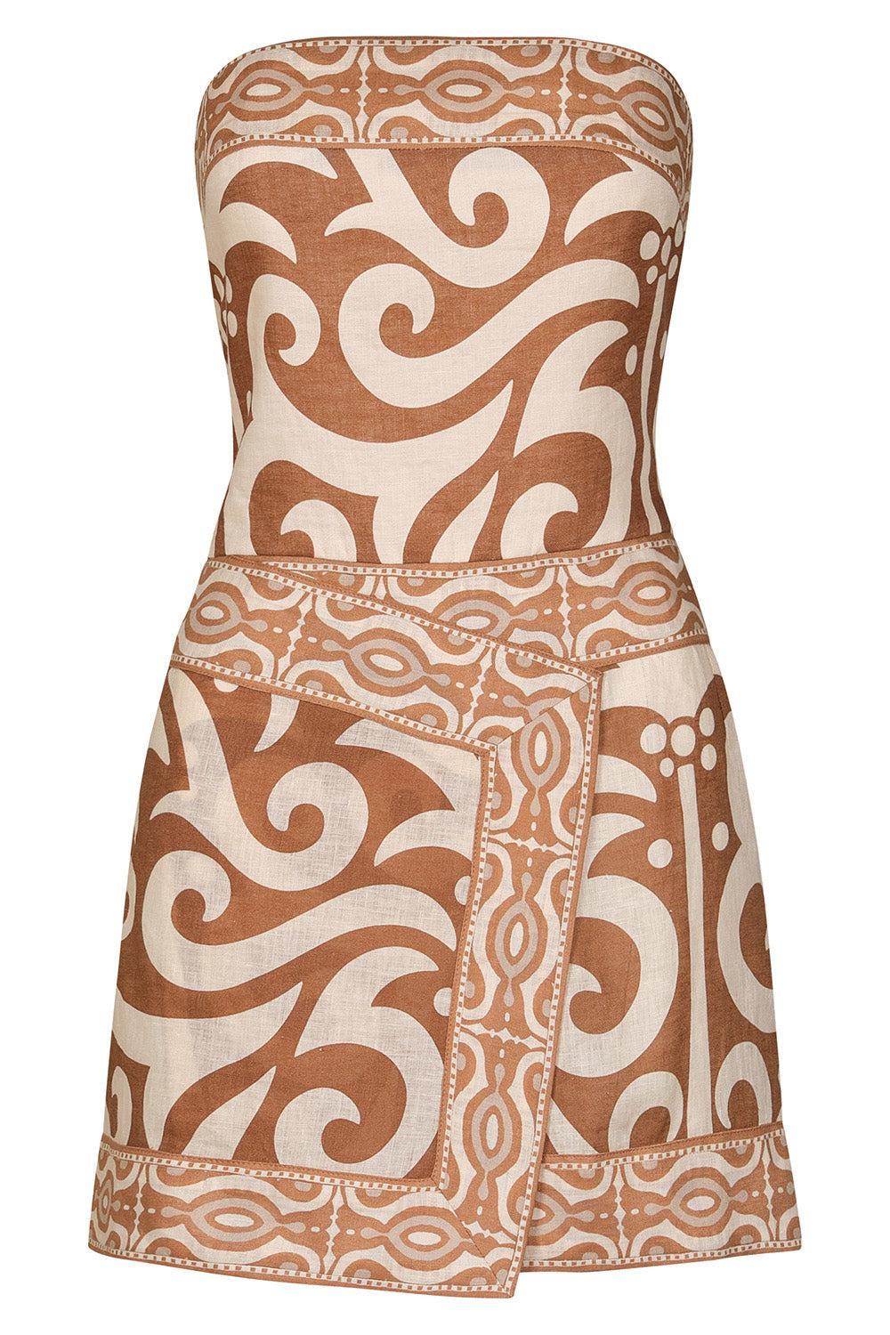 Raiz Ritual Dress-CML/ECRU-2-CLOTHINGDRESSCASUAL-JOHANNA ORTIZ