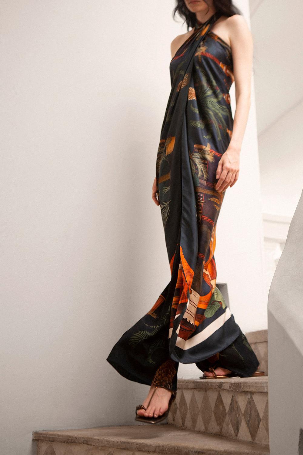 Enigma De Seda Top-DKBLUORM-4-CLOTHINGDRESSCASUAL-JOHANNA ORTIZ