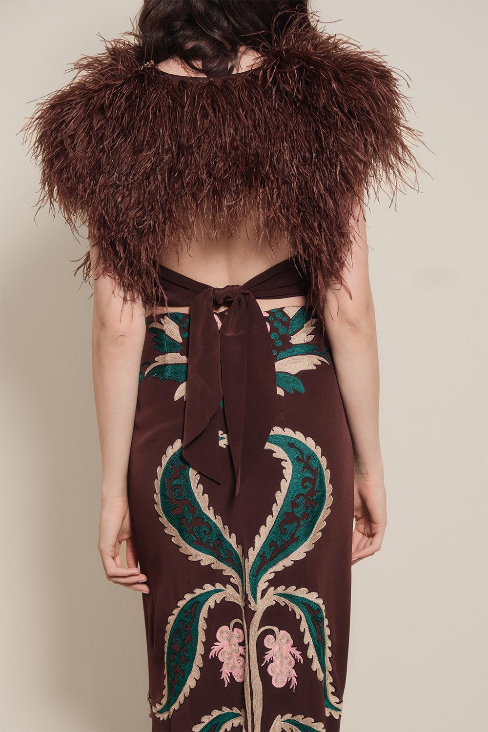 Promised Land Maxi Dress-DKCHOCGR-2-CLOTHINGDRESSCASUAL-JOHANNA ORTIZ